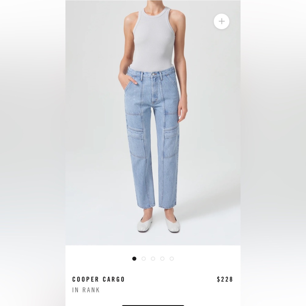 Agolde Cooper cargo jeans in Rank